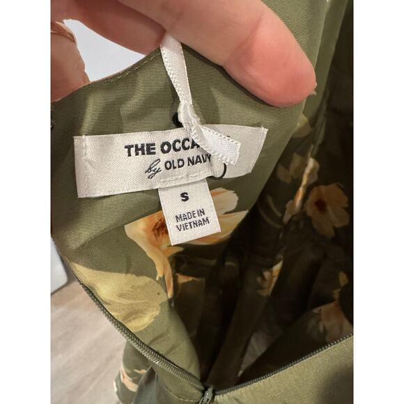 NWT Old Navy Fit & Flare Cami Dress in Green with Floral Print Size S - Picture 4 of 6